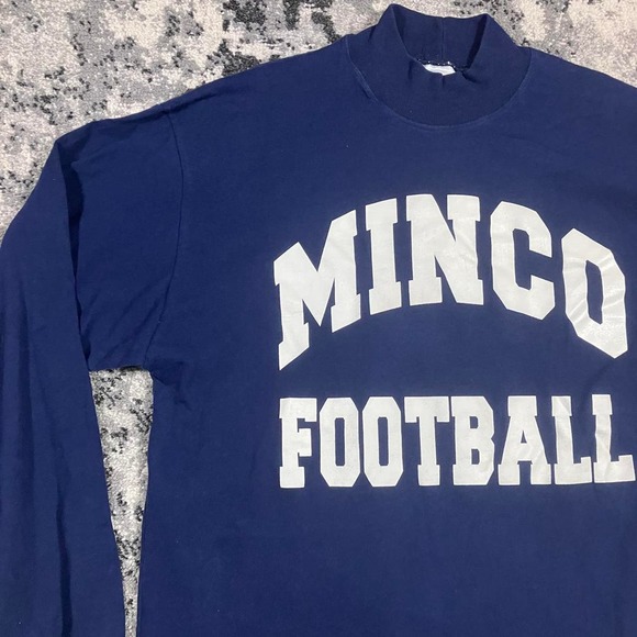 Vintage 70s Mockneck Shirt Gator Sportswear Minco Football Oklahoma - Picture 2 of 4